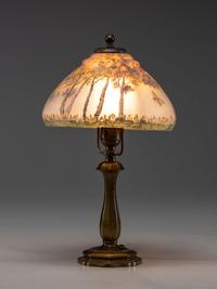 Reverse-Painted Boudoir Table Lamp