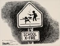 (Cartoon Art) HIGGINS, Jack (1954). A group of 7 cartoons by Jack Higgins, comprising: