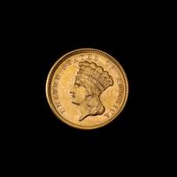 A United States 1854 Indian Princess $3 Gold Coin