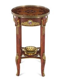 A Gilt Metal Mounted Side Table in the Manner of Adam Weisweiler