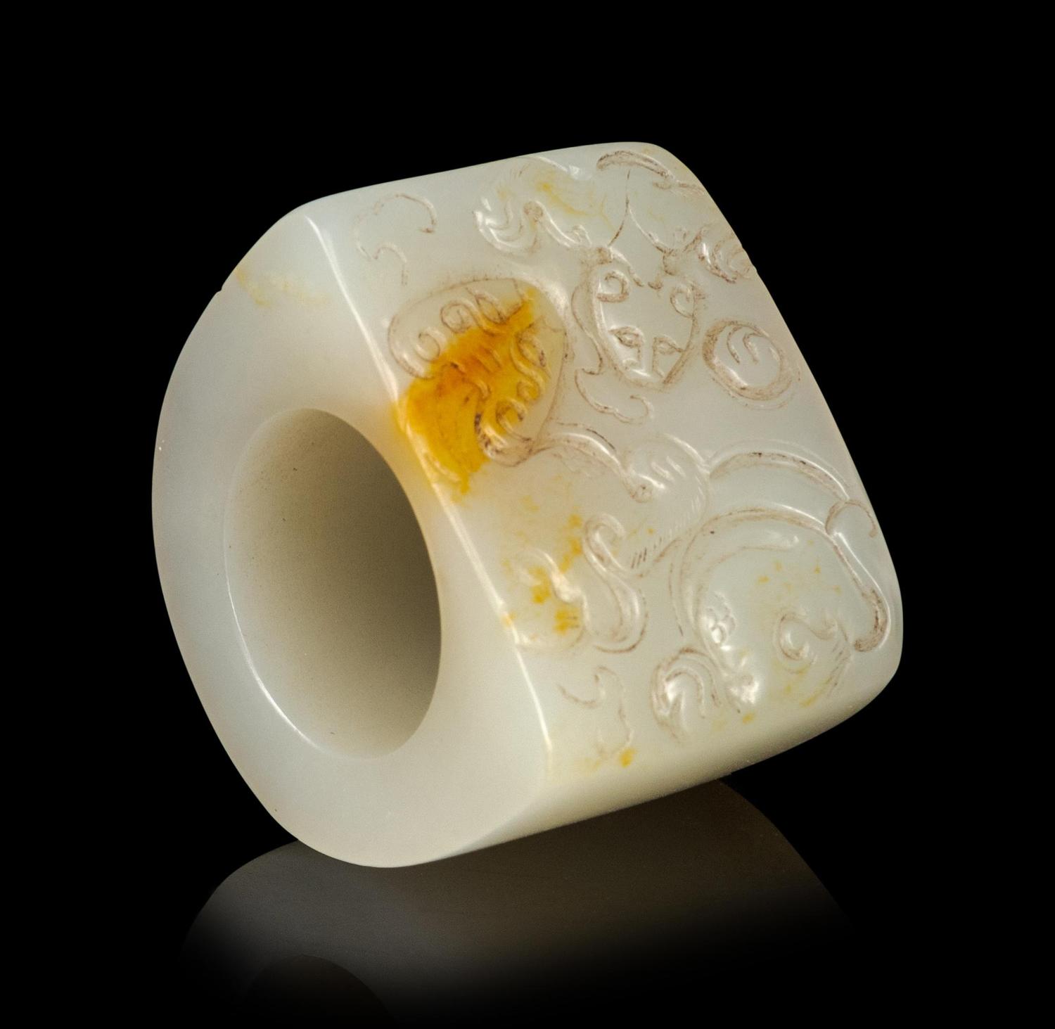 A White Jade Archer's Ring