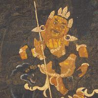 A Tibetan Thangka of Kubera, 18th/19th Century — 18-19世纪西藏财宝天王黑唐卡