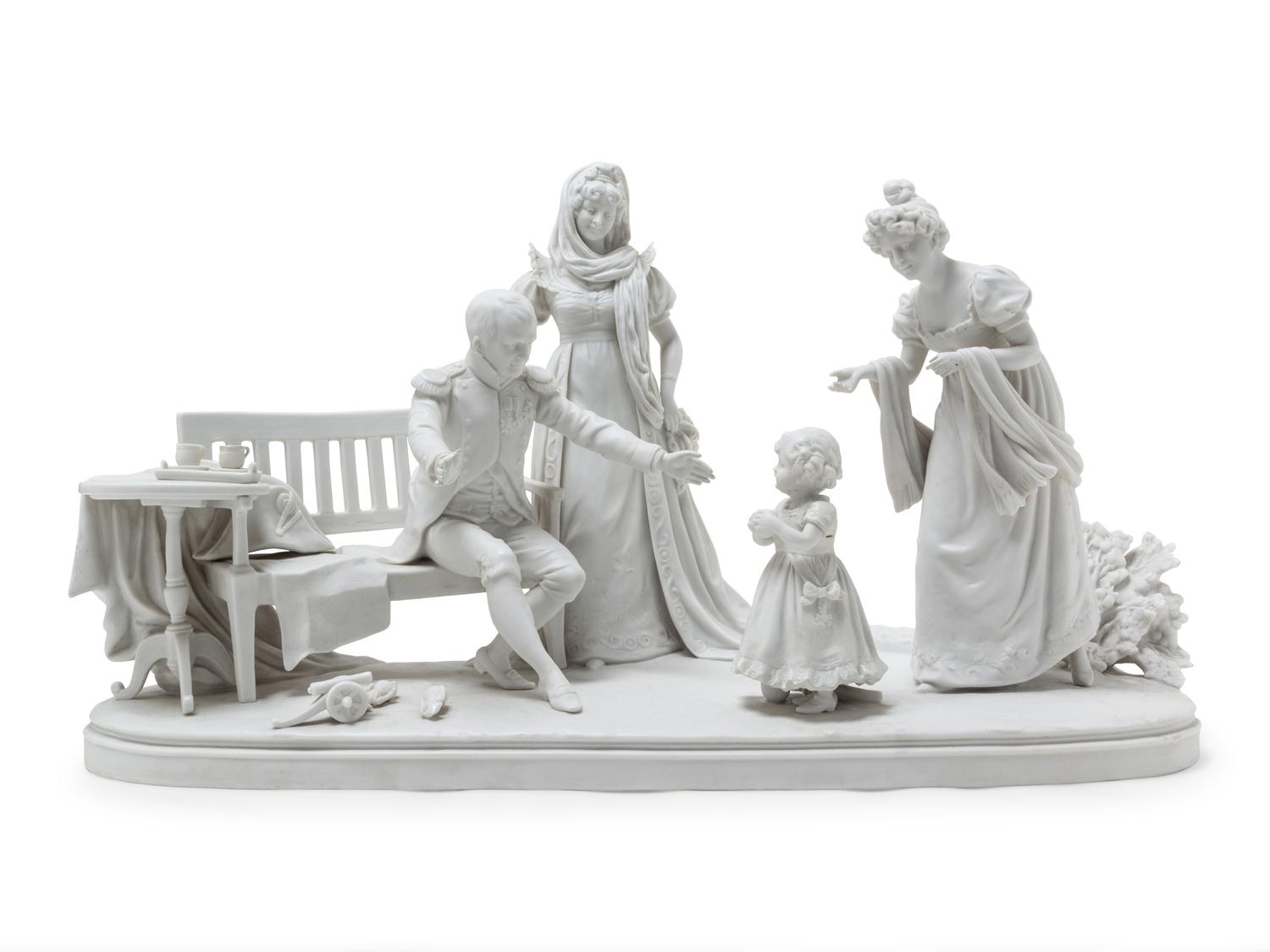 A German Bisque Porcelain Figural Group