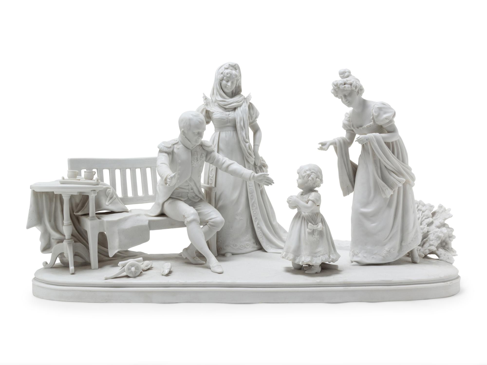 A German Bisque Porcelain Figural Group