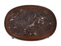 A Louis XVI Style Marble Top Oval Side Table