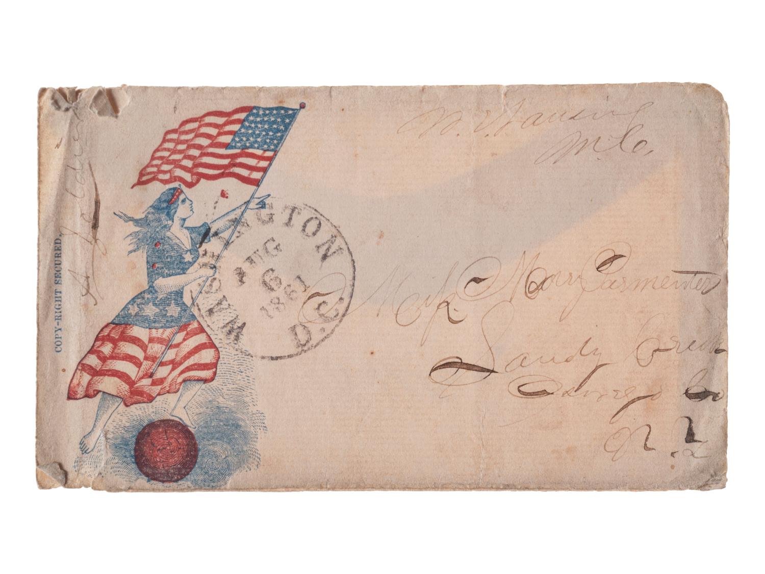 [CIVIL WAR]. Early war-date letter referencing the dead along the road following the Battle of Bull Run.