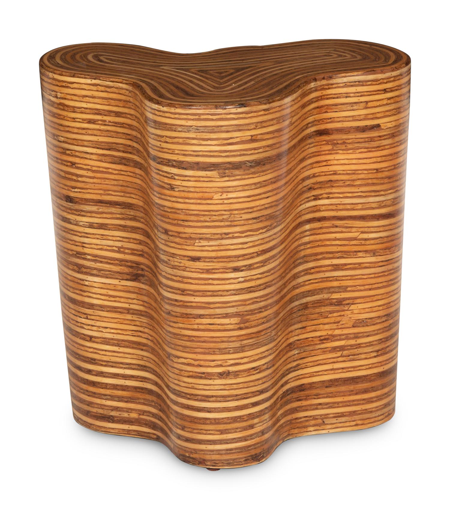 An Orgo Oggetti Rattan and Resin Side Table