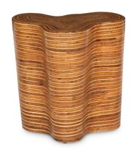 An Orgo Oggetti Rattan and Resin Side Table
