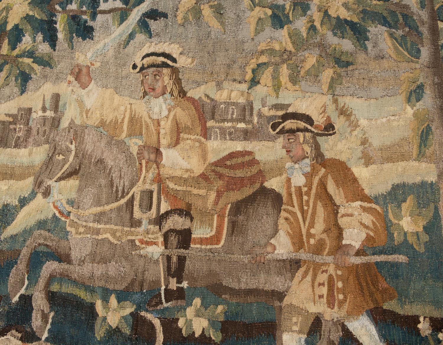 A Louis XIV Wool Hunting Tapestry
