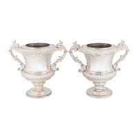 A Pair of English Silver-Plate Wine Coolers
