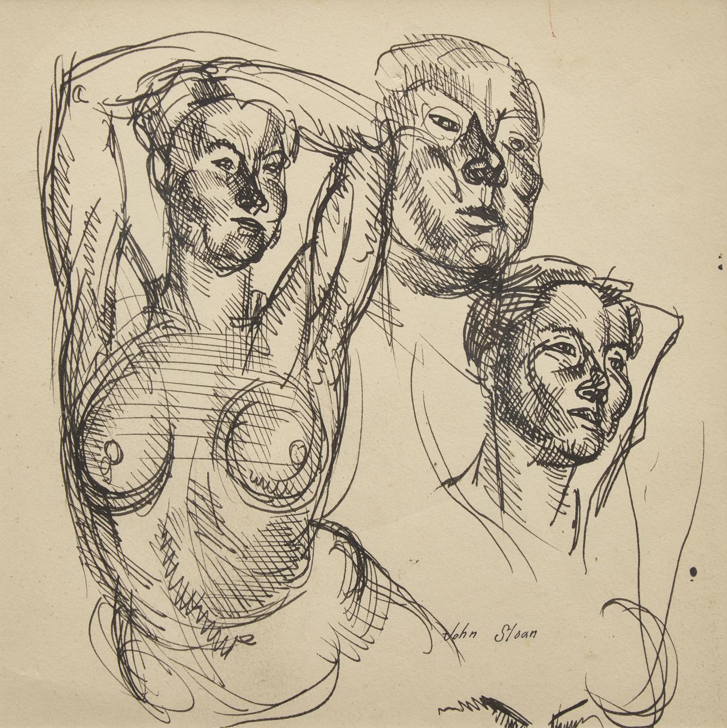 John French Sloan (American, 1871-1951) — Study of a Female Nude