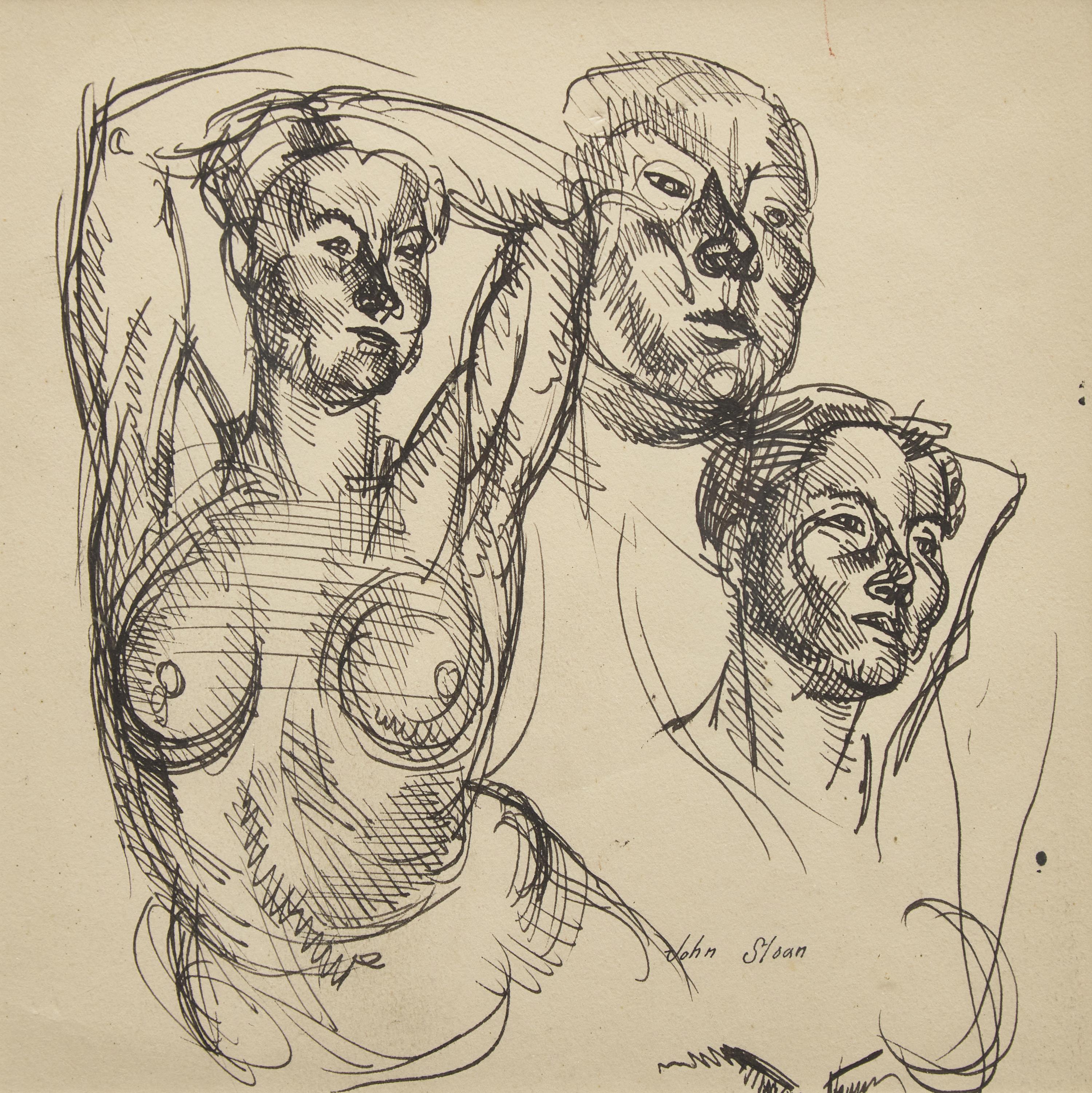 John French Sloan (American, 1871-1951) — Study of a Female Nude