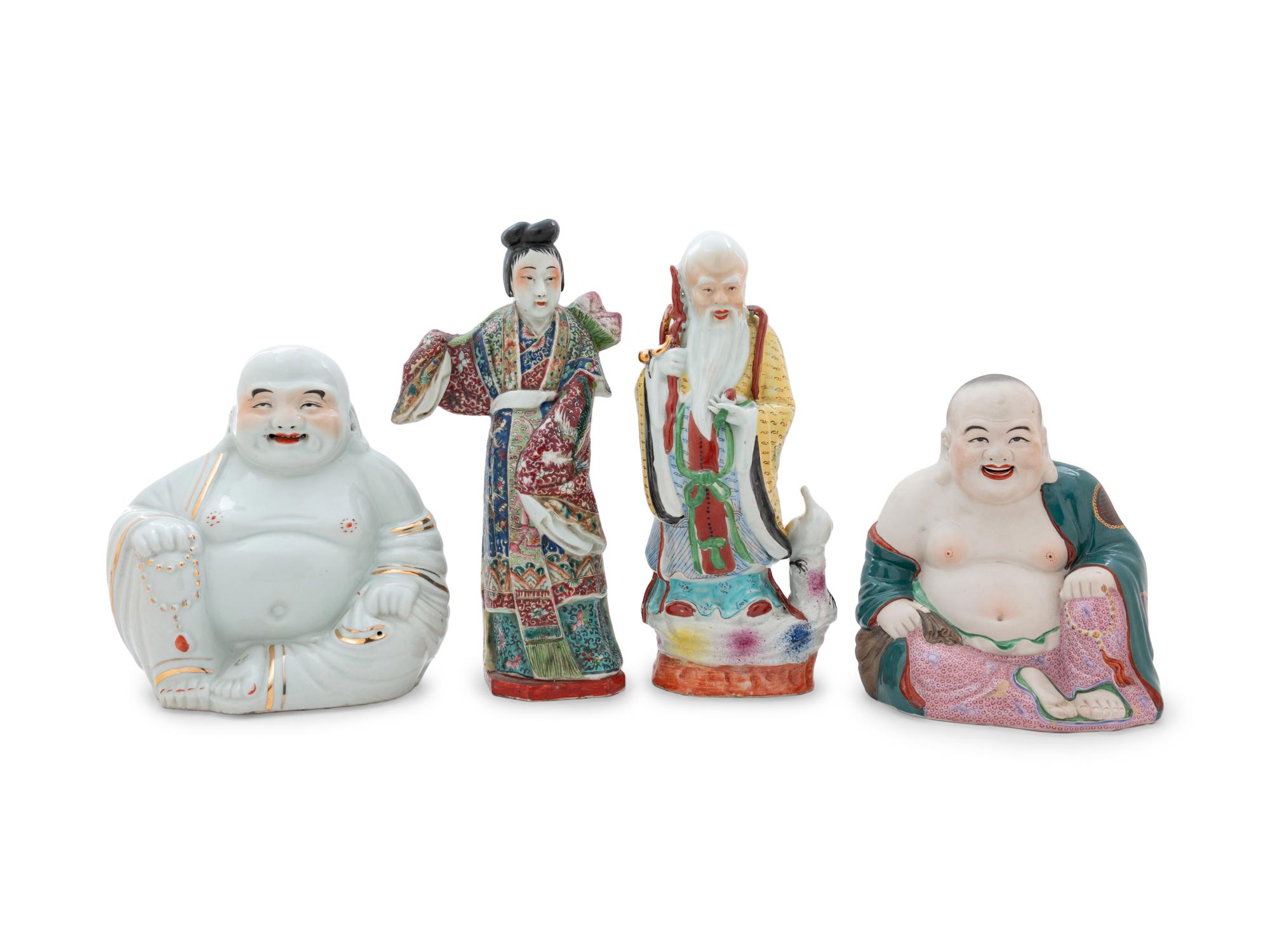 Ten Chinese Famille Rose Porcelain Figures