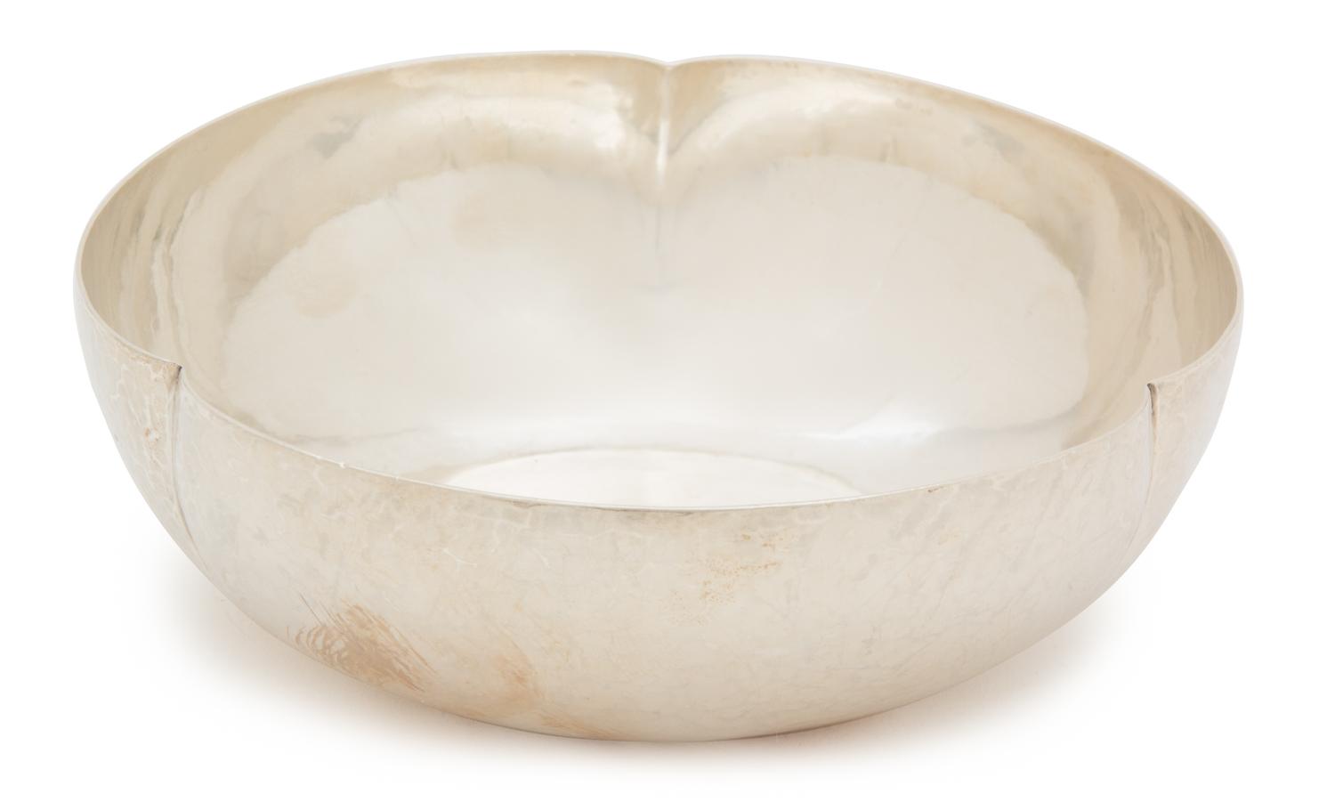 A Silver Handwrought Bowl with Giltwash Interior, Kalo Shops, Chicago, 20th Century,