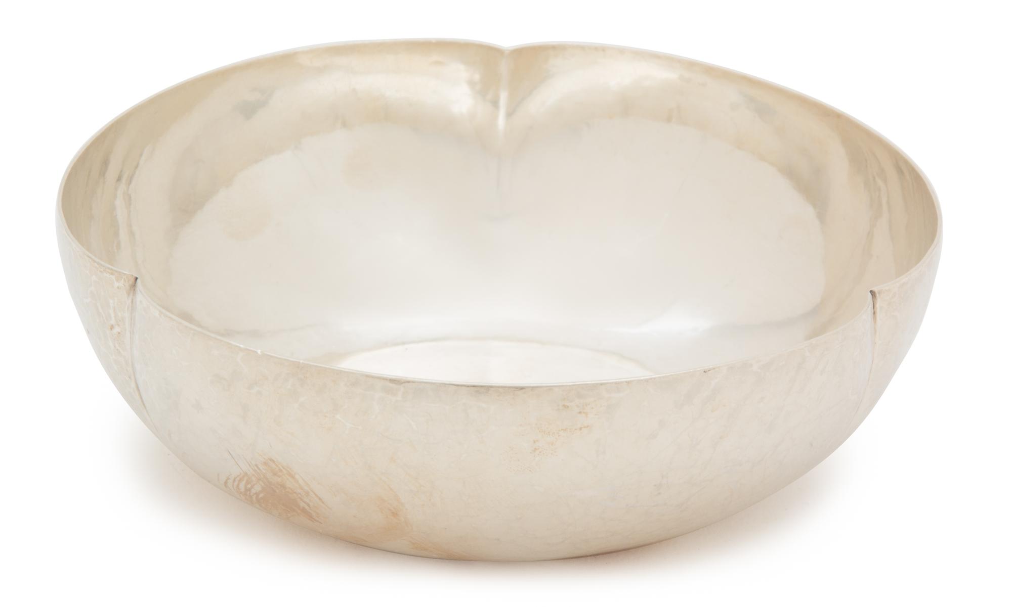 A Silver Handwrought Bowl with Giltwash Interior, Kalo Shops, Chicago, 20th Century,
