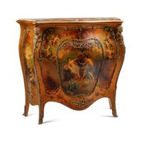 A Louis XV Style Vernis Martin and Gilt Bronze Mounted Cabinet