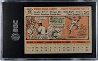 A 1956 Topps Roberto Clemente Gray Back Baseball Card No. 33 (SGC 5 EX)