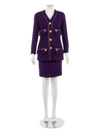Chanel Purple Fantasy Tweed Suit, 1990s