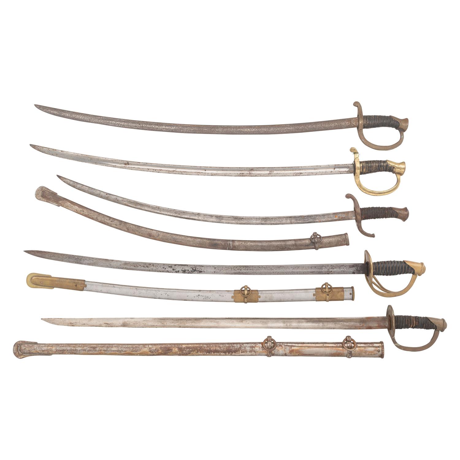 Five Decorative, Reproduction & Modified Swords