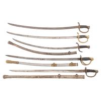 Five Decorative, Reproduction & Modified Swords