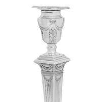 A Pair of Victorian Silver Candlesticks
