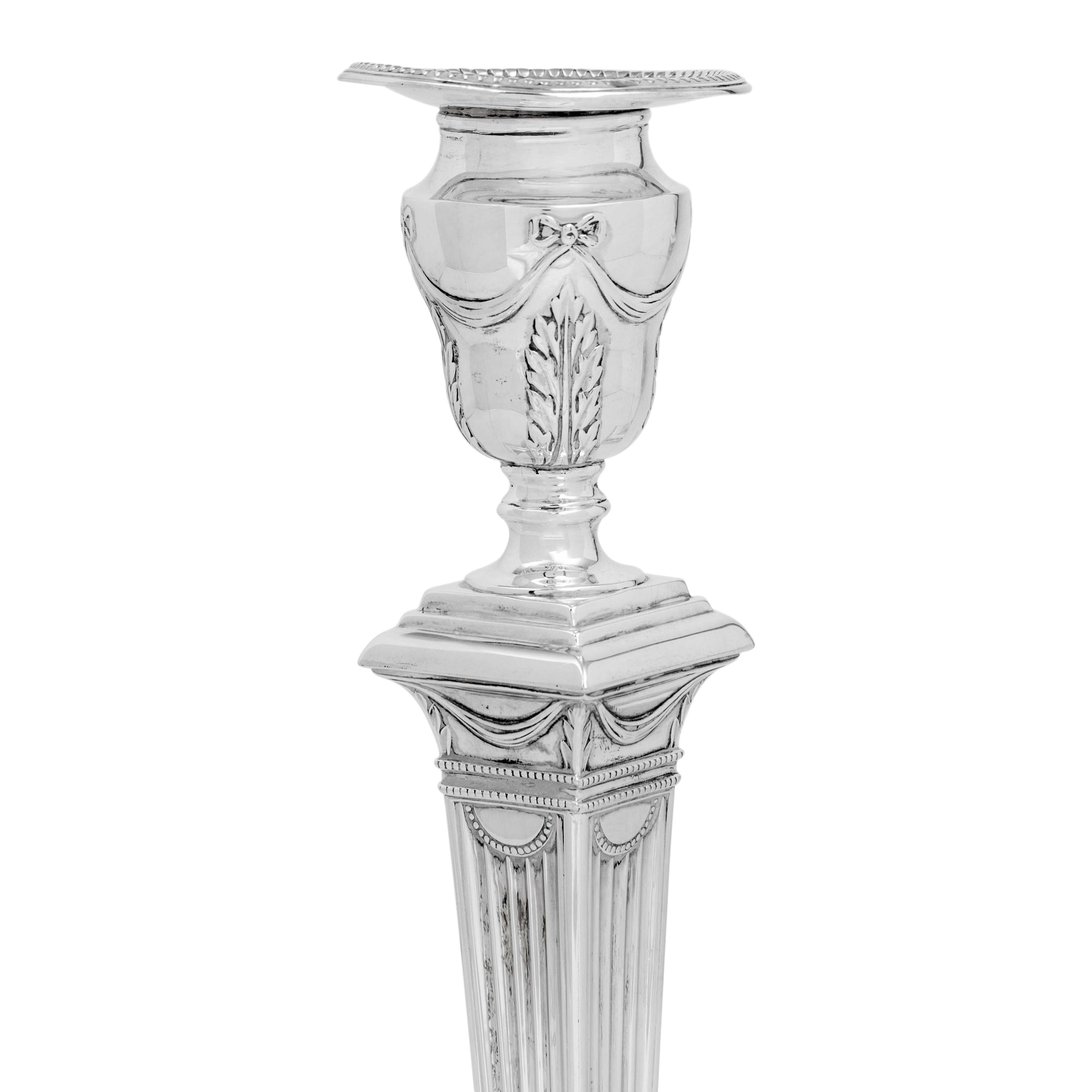 A Pair of Victorian Silver Candlesticks