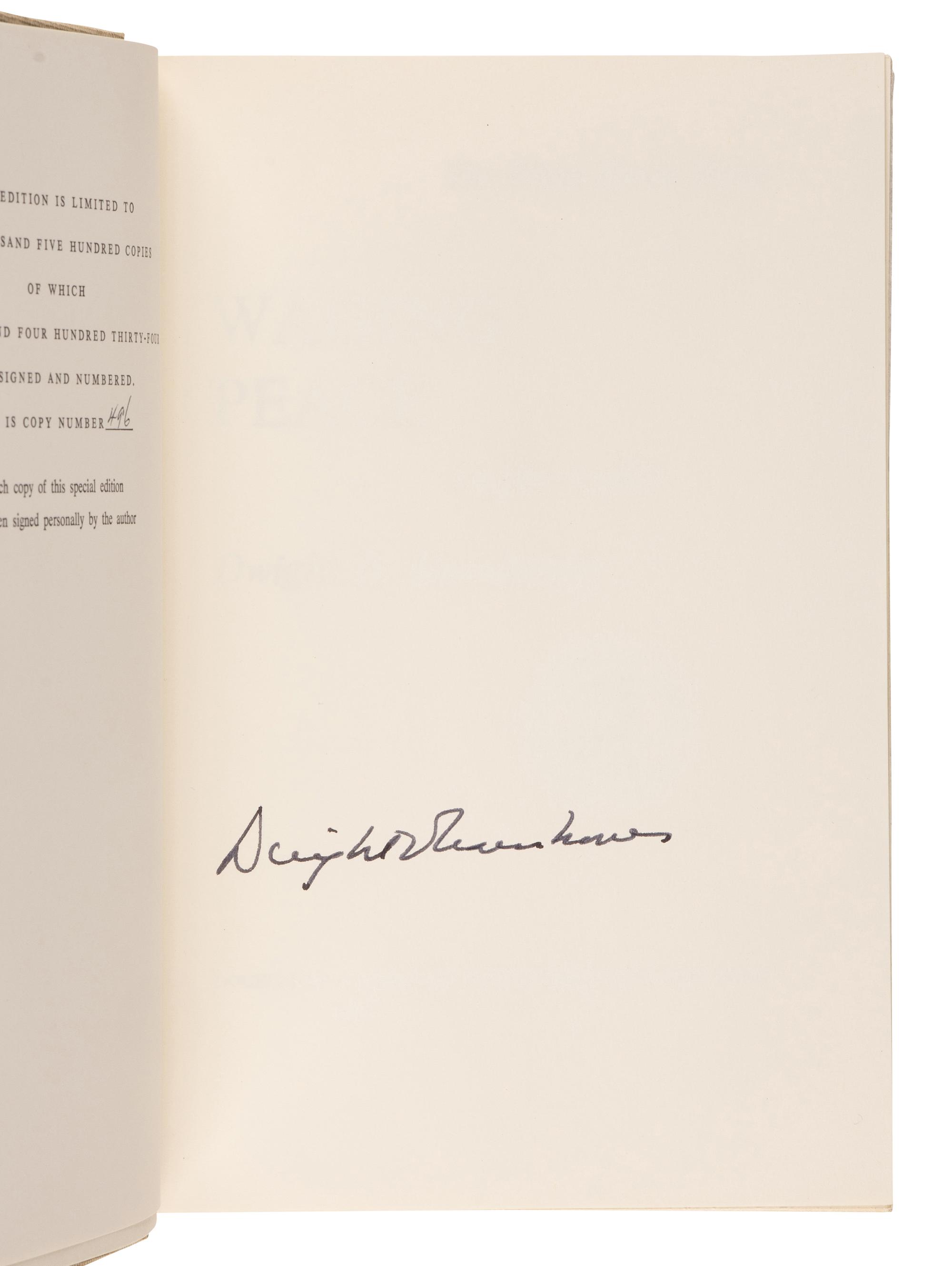 EISENHOWER, Dwight D. (1890-1969). The White House Years: Waging Peace, 1956-1961 . Garden City, NY: Doubleday & Company, Inc., 1965.