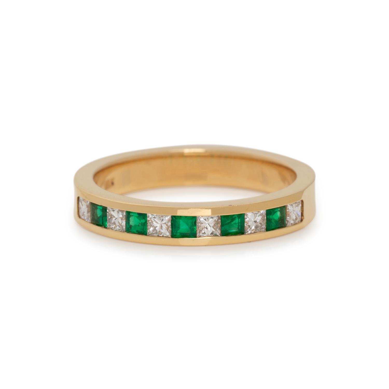 DIAMOND AND EMERALD BAND
