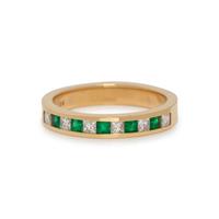 DIAMOND AND EMERALD BAND