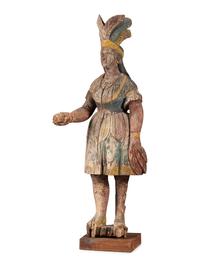 An American Carved and Painted Pine Tobacco Store Figure