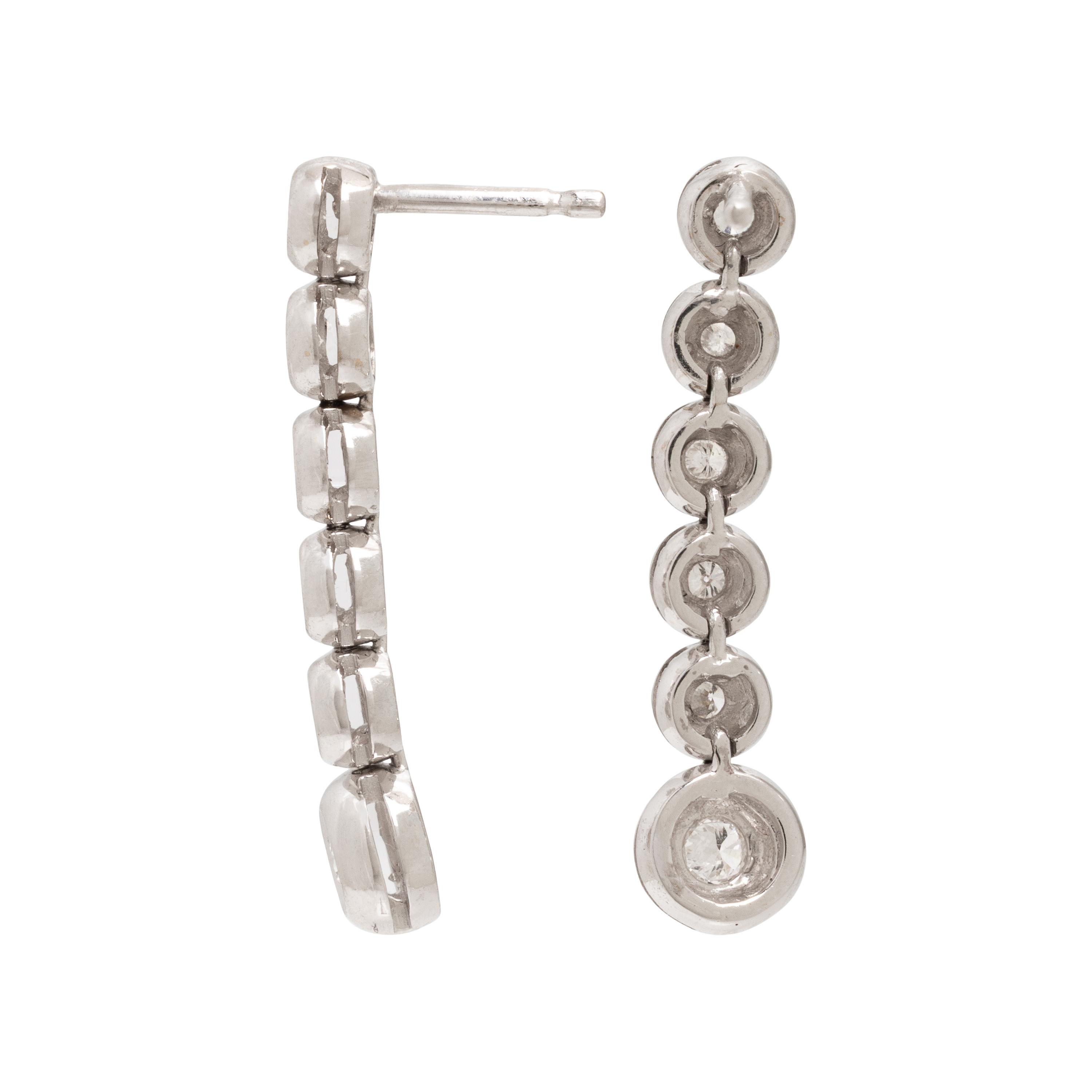 Diamond and White Gold Earrings