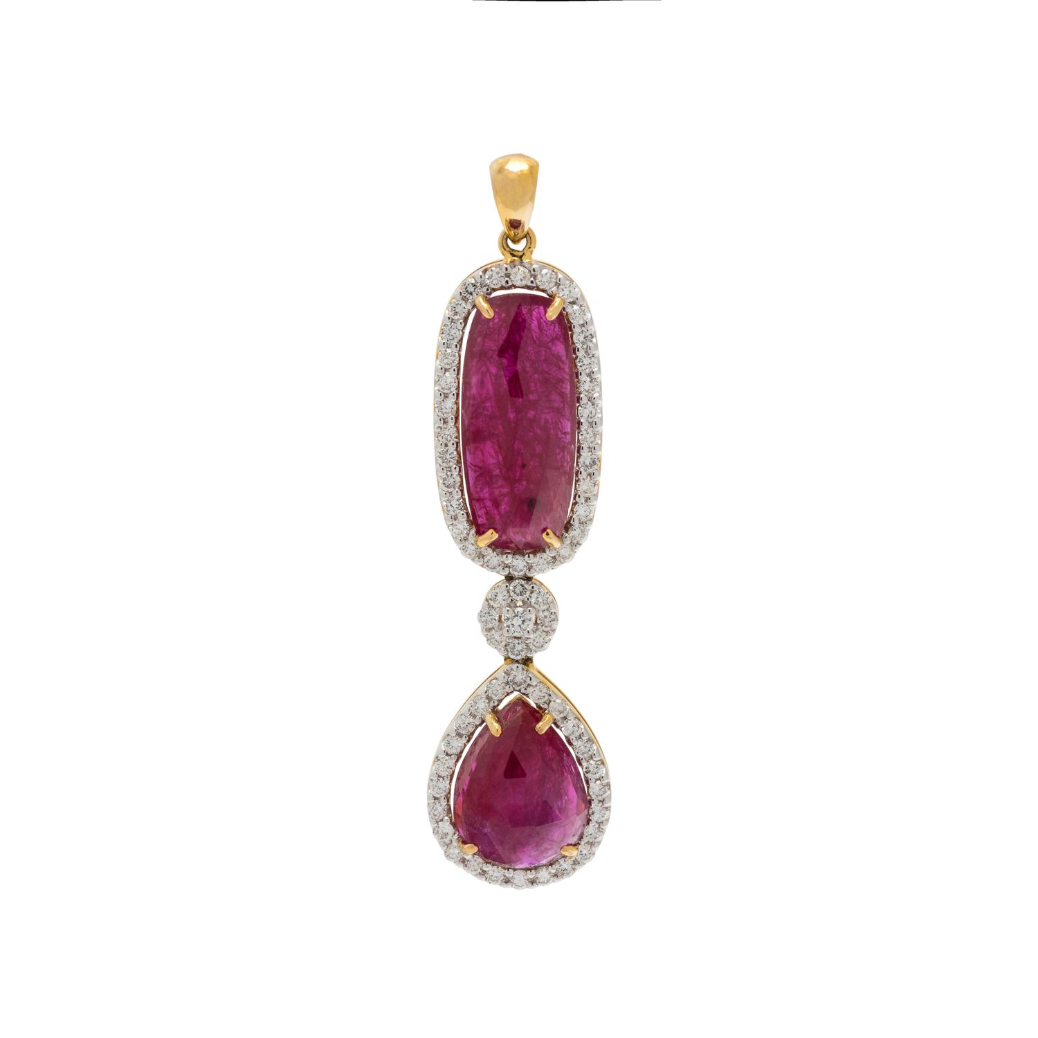 RUBY AND DIAMOND PENDANT