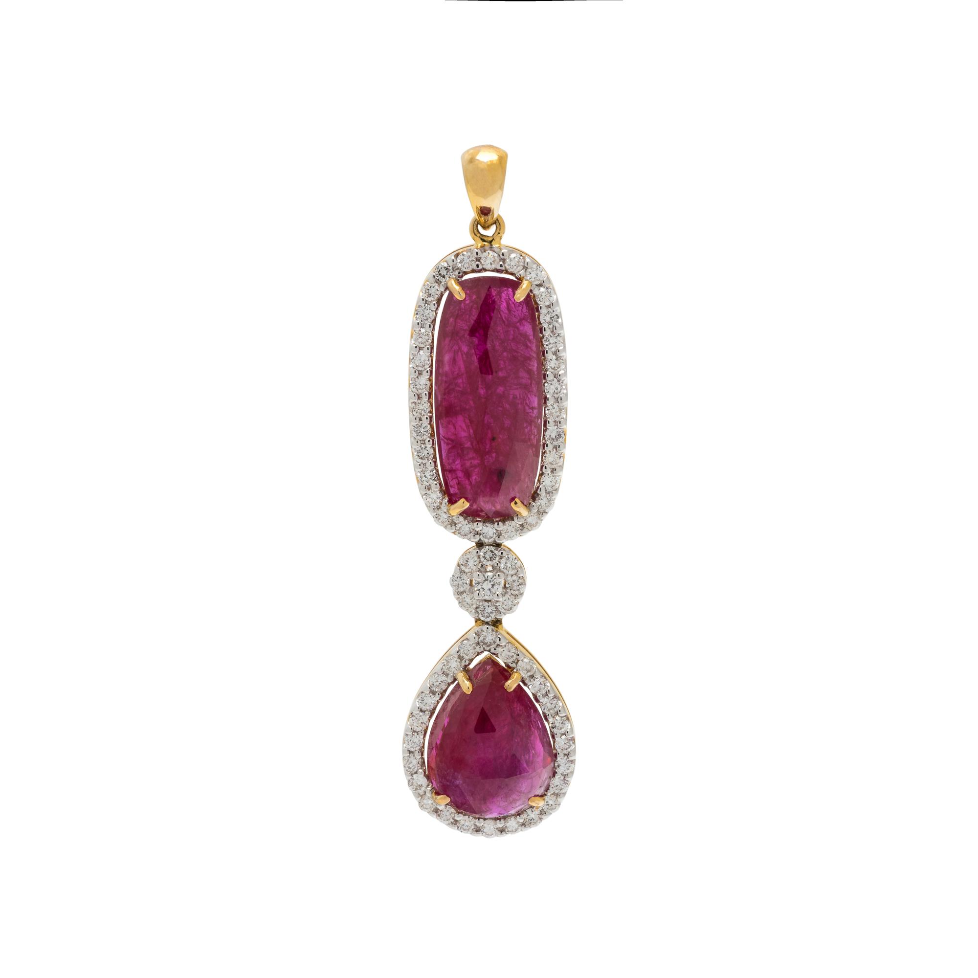 RUBY AND DIAMOND PENDANT