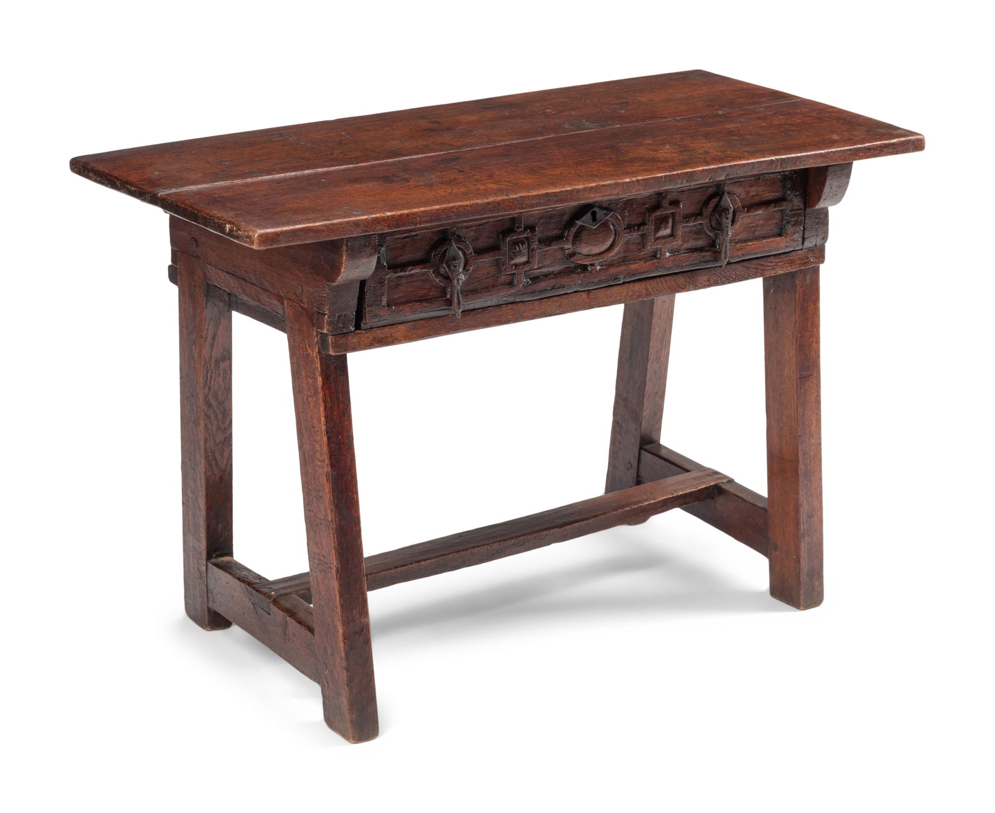 A Spanish Baroque Oak Side Table