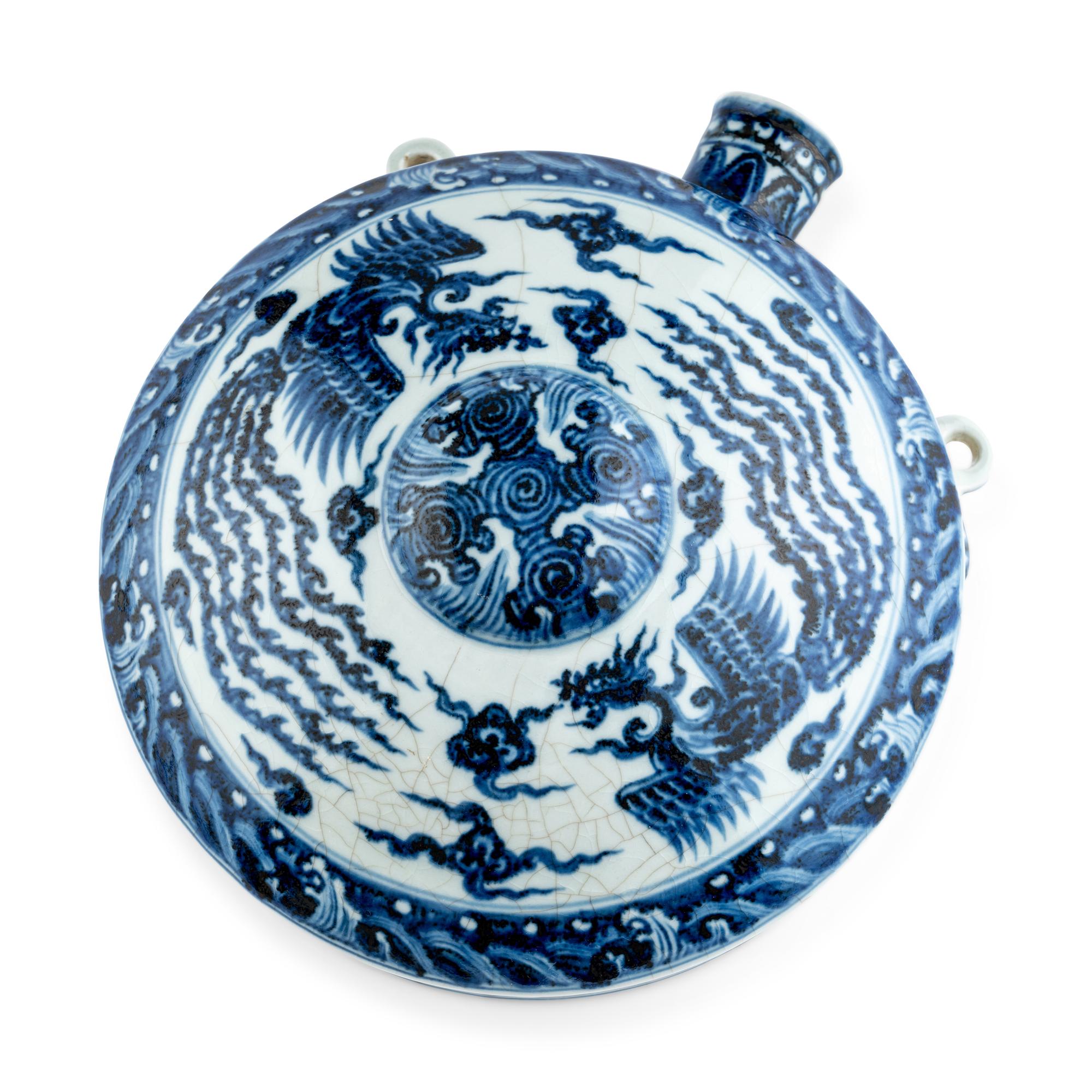 Three Chinese Blue and White Porcelain Wares