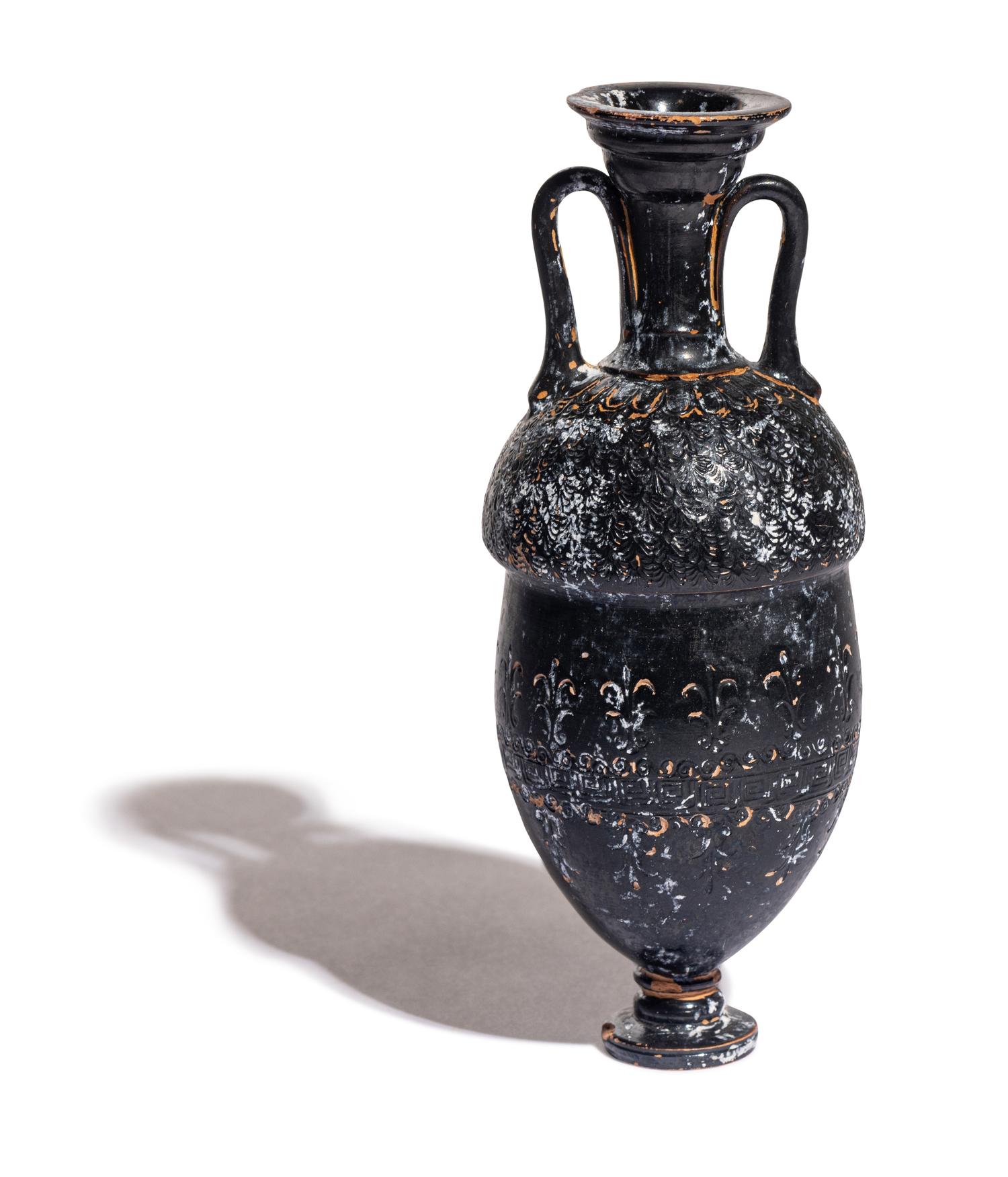 An Attic Black-Glazed Amphoriskos
