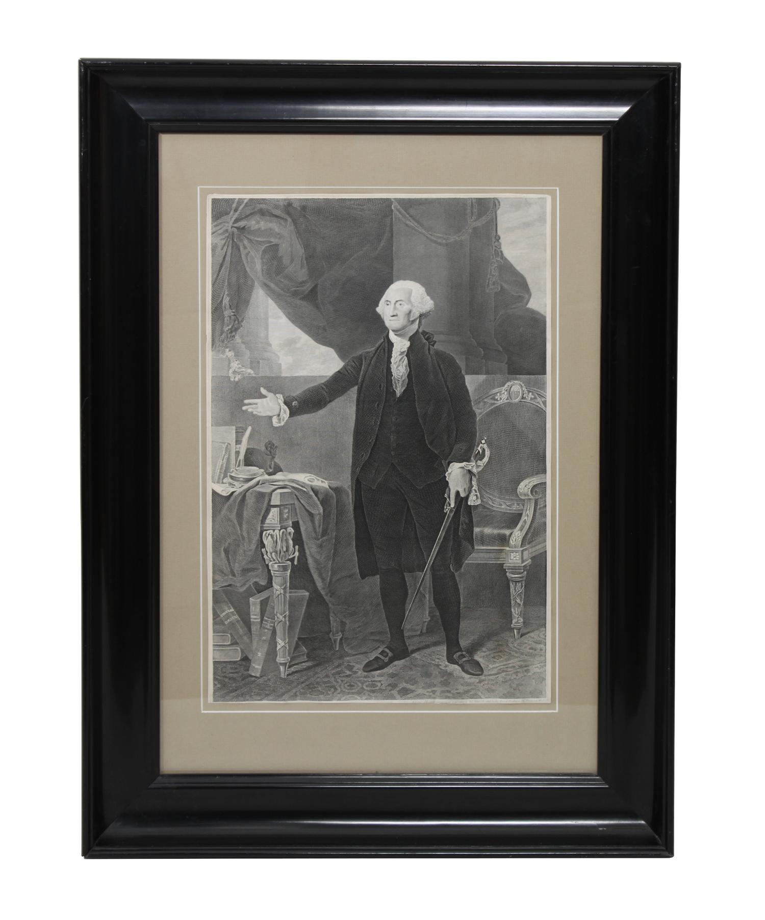 Two Portraits of George Washington 34 x 29 inches (larger)