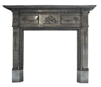 A Cast Iron Fireplace Mantel 60.5" W x 9.25" D x 54.75"H — England, Circa 1880