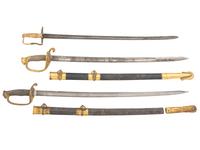 Collection of US Navy Rear Admiral Augustus Henry Kilty (1807-1879), incl. swords, dress uniform with accoutrements, and 34-star flag associated with the USS Mound City .