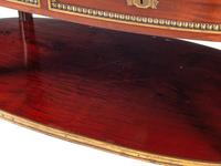 A Louis XVI Style Gilt Bronze Mounted Mahogany Marble-Top Console Desserte
