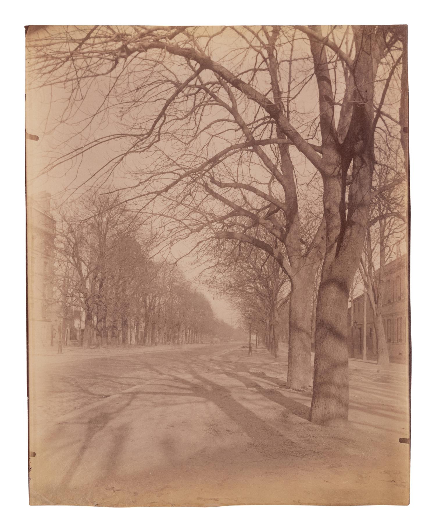 A group of five photographs depicting Paris ( Les Archives - rue des Francs Bourgeois , 1899-1900; Annexe de l'Hôtel Dieu, rue de la Bucherie, cour Saint Julien , 1902-1903; H ô tel de Chanac [cour], 127 rue de Grenelle , 1907; Saint-M é dard, 1926; Avenue de l'Observatoire , 1899-1900)