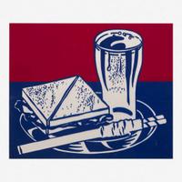 Roy Lichtenstein (American, 1923-1997) Sandwich and Soda from the X + X (Ten Works by Ten Painters) Portfolio