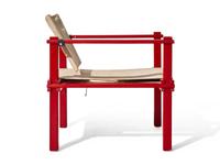 A Dutch Red Lacquered 'Farmer' Chair By Gerd Lange for Bofinger DONATED BY NATE BERKUS