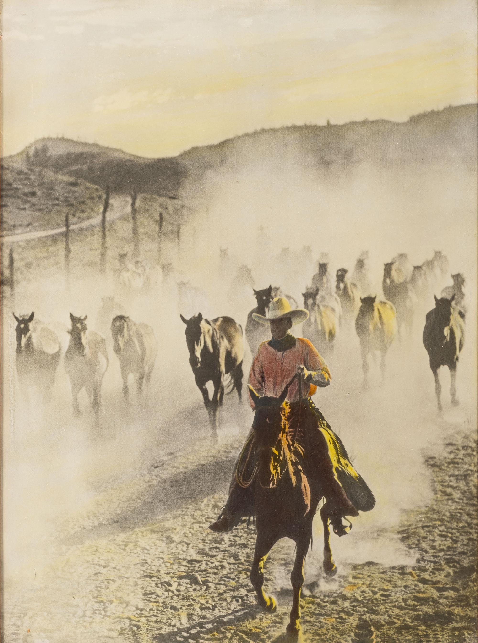 [WESTERN AMERICANA]. Image of Wyoming dude ranch, presented by Buffalo Bill Cody to railroad agent.