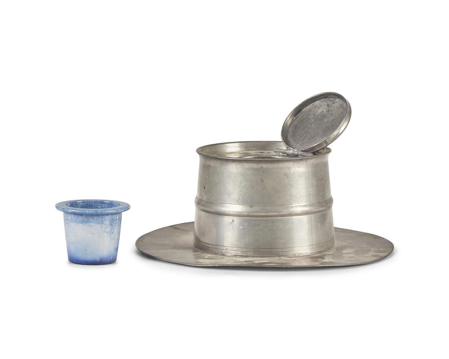 A Group of Six English and Continental Pewter Table Items