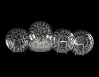 A Set of Ten Lalique Saint Sylvestre Plates
