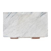 A Classical Figured Mahogany and White Marble Mixing Table