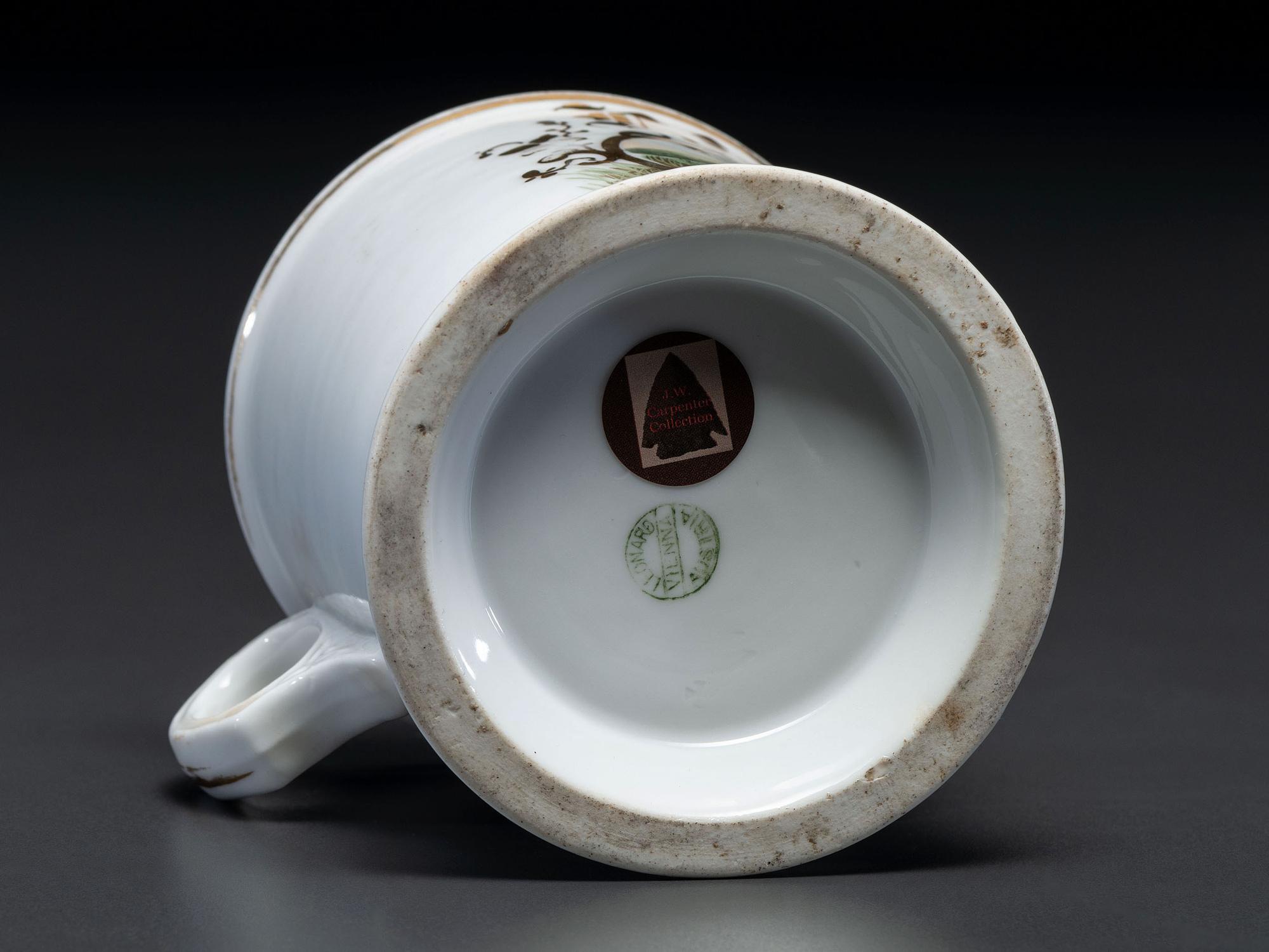 A Cyclist's Porcelain Shaving Mug