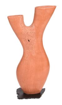 A Contemporary Glazed Ceramic Vase Height 34 x width 17 3/4 x depth 6 inches. — LATE 20TH CENTURY