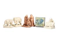 A Pair of Rookwood Pottery Monk Bookends